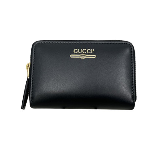 Gucci 古馳  黑色經(jīng)典logo零錢包