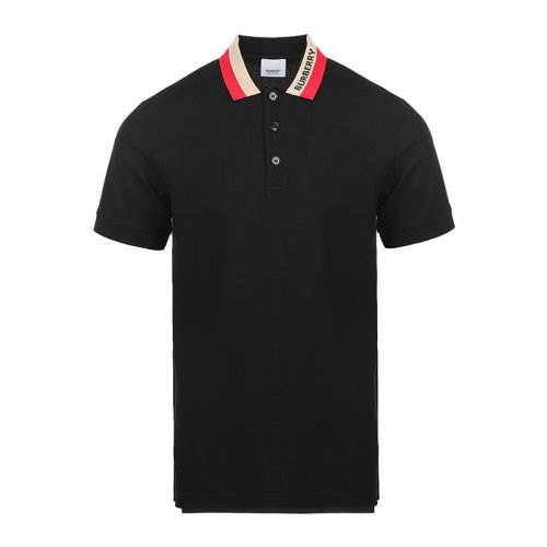 BURBERRY/博柏利22春夏徽標(biāo)裝飾棉質(zhì)寬松短袖T恤男士短POLO衫8039265