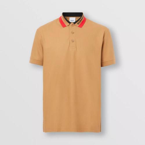  BURBERRY 22年秋冬 男士 徽標裝飾珠地網眼布棉質 Polo 衫 80512361