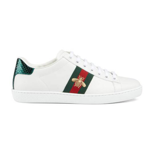 GUCCI/古馳  古琦女鞋 小白鞋 女士白色蜜蜂刺繡休閑運動鞋  431942 02JP0 9064 HKY012467