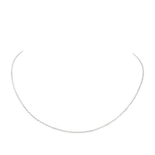CARTIER/卡地亞 經典款 18K金白金精細鏈環素鏈項鏈B7012000