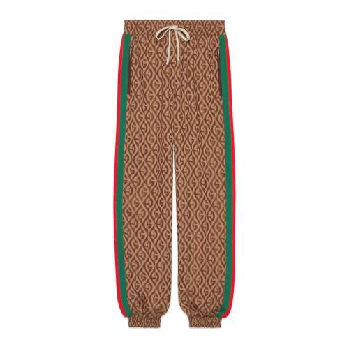 GUCCI/古馳  秋冬女士 G菱形 混色 慢跑長褲 596001 XJBUT 2100