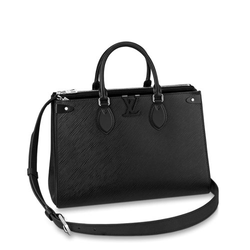 Louis Vuitton/路易威登 21新款 CABAS GRENELLE MM系列 黑色粒面 Epi 皮革同色lv徽標(biāo)手提單肩斜挎托特包M57685
