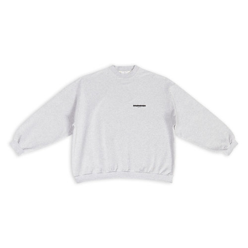 Balenciaga/巴黎世家 22年秋冬新款 男士深灰色棉質半厚抓絨圓領大廓形運動衫699212TMVH21023