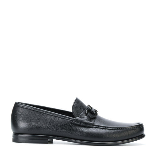 Salvatore Ferragamo/菲拉格慕 男士黑色小牛皮樂福鞋男鞋 02-A879-688525（99新S級未使用）