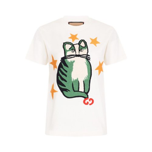  GUCCI/古馳 女士印花棉質短袖T恤 580762 XJDBG 9088 PLFSX