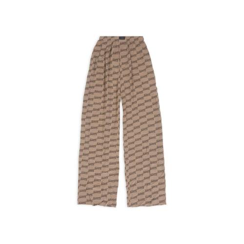  BALENCIAGA巴黎世家 22年秋冬 女士 休閑褲 bb monogram pyjama pants 659026TML359378