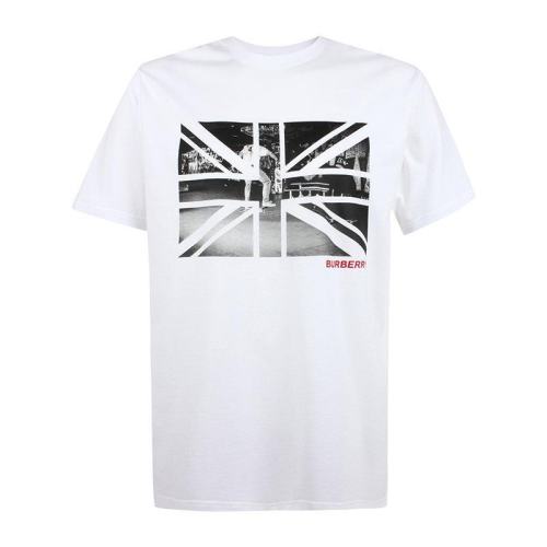  BURBERRY/博柏利 白色英國國旗印花T恤 80167021 PLFSX