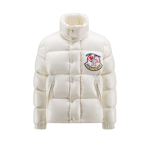 Moncler/蒙克萊 22年秋冬新款 Bytham系列 男士白色聚酰胺面料刺繡圖案徽標貼片短款羽絨夾克外套H20921A00039M2019034