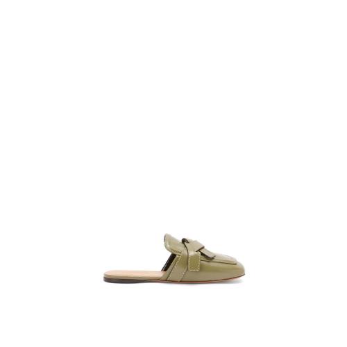  LOEWE羅意威 22年秋冬 女士 平底涼鞋 Gate flat mule in calfskin L814379X16-4150