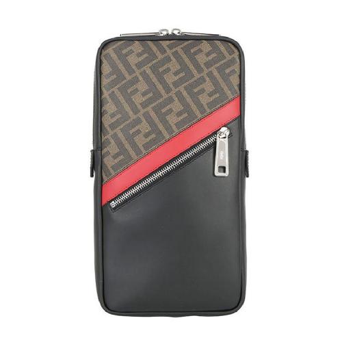 FENDI/芬迪 男士棕色皮革單肩斜挎包 7VZ033 A9XS F19P9