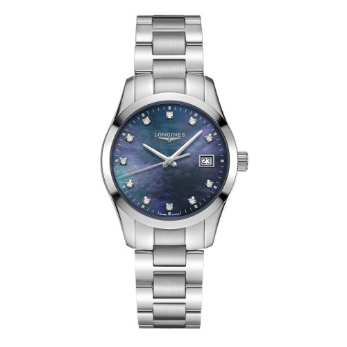 LONGINES/浪琴 康鉑系列精鋼石英機芯女士鑲鉆腕表29.50毫米L2.286.4.88.6