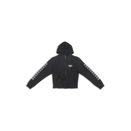  BALENCIAGA巴黎世家 22年秋冬 女士 衛衣 bb paris icon zip-up hoodie 697949TMVG60903