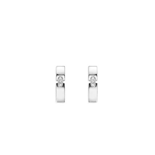 Chaumet/尚美  Liens évidence系列 女士18k金白金鑲嵌多顆明亮切割鉆石耳環083998