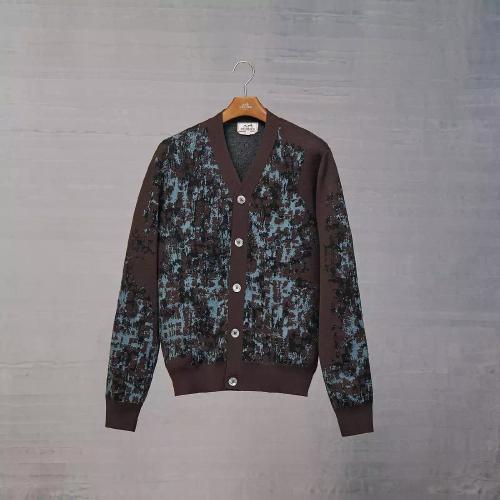  HERMES愛馬仕 22年秋冬 男士 長袖襯衫 Cardigan boutonne H267260HA38LA