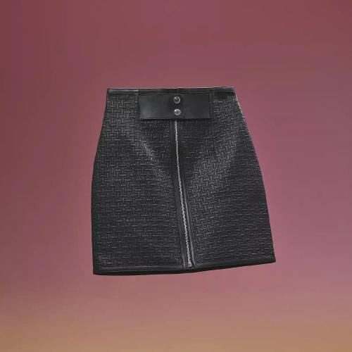  HERMES愛馬仕 22年秋冬 女士 半身裙 Mini-jupe ennoblie en cuir H2H1310DJ0234