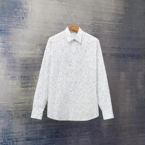 HERMES愛馬仕 22年秋冬 男士 長袖襯衫 Chemise corps ajuste imprimee ??Illusion de H??