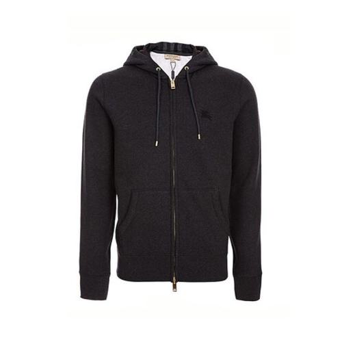 BURBERRY/博柏利  巴寶莉男裝 時尚 連帽 男士黑色棉質外套夾克 40155581 HKY012467