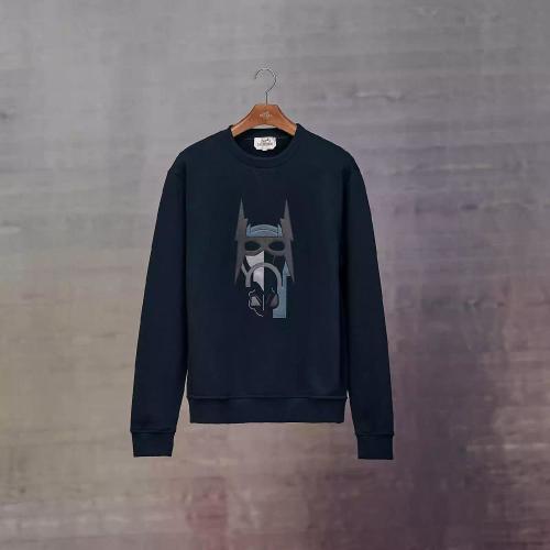  HERMES愛馬仕 22年秋冬 男士 長袖襯衫 Sweat col rond patch cuir H267680HA01LA