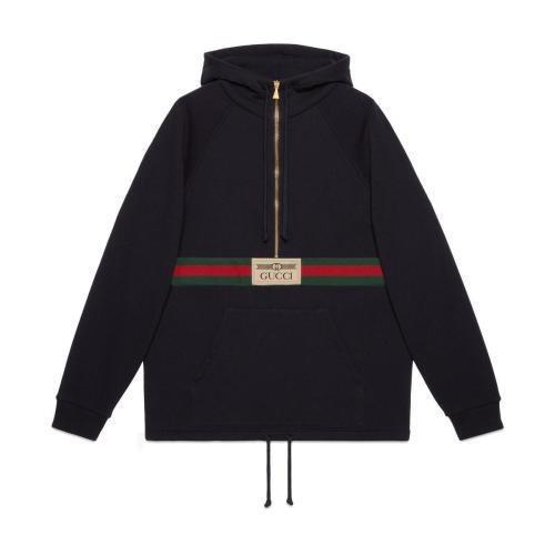  GUCCI古馳 22年秋冬 女士 復古Gucci標識織帶衛衣 644656 XJC3W 4440