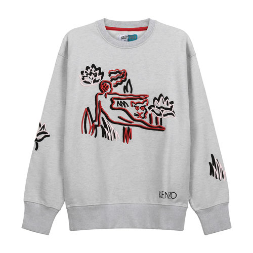 KENZO/高田賢三 女衛衣素描刺繡棉質衛衣運動衫 1SW760 955