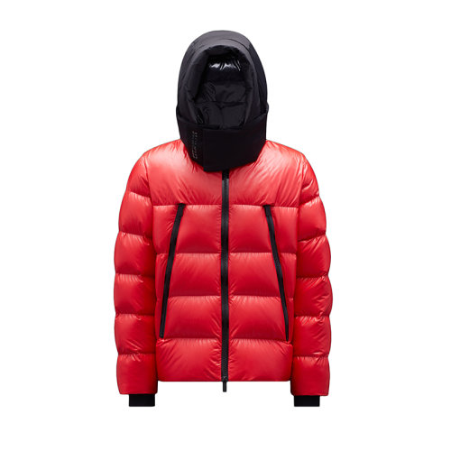 Moncler/蒙克萊 22年秋冬新款 Zubair系列 男士亮紅色聚酯纖維黑標短款羽絨服夾克外套H20911A00197595OK454