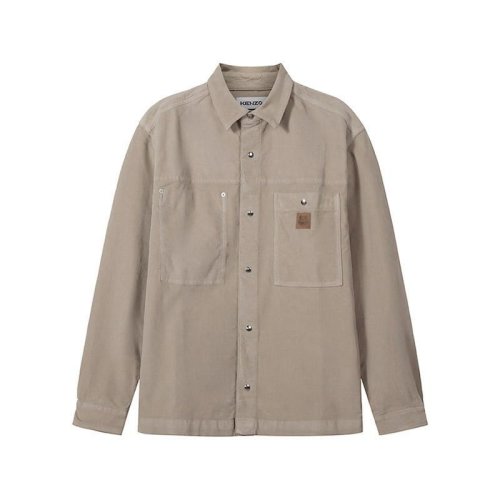  KENZO/高田賢三 男士沙石色棉質長袖襯衫 FC55CH5159CA-08 PLFSX