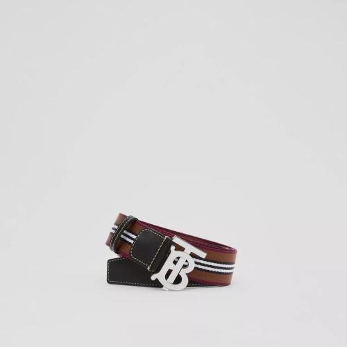  BURBERRY 22年秋冬 男士 專屬標識裝飾拼標志性條紋網紋腰帶 80629081