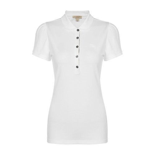 BURBERRY/博柏利 巴寶莉 女裝 短袖POLO衫 burberry服裝 女士短POLO 西瓜紅 棉質(zhì)簡約短袖POLO衫 上裝 瑕疵特賣