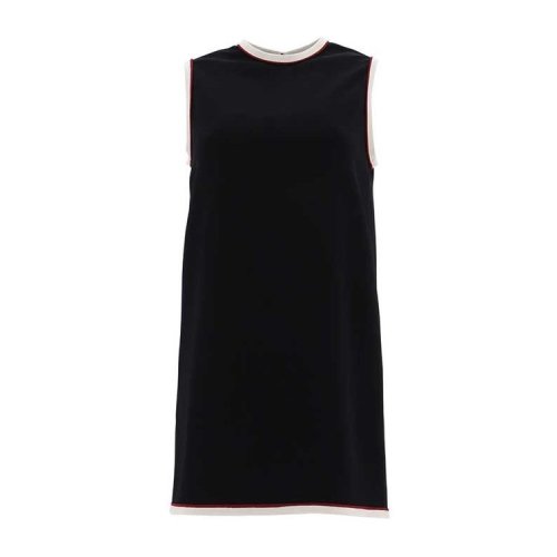 GUCCI/古馳  春夏 圓領無袖白邊 深藍色/黑色 女士連衣裙 524232 ZKR01 4725