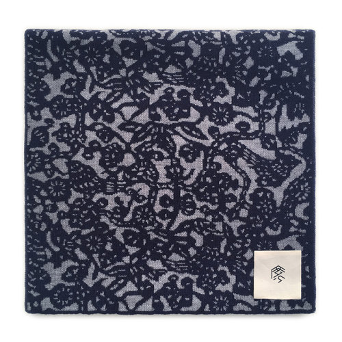 【DesignerAcc】DUXI/度兮藍(lán)色喜鵲登梅羊毛圍巾