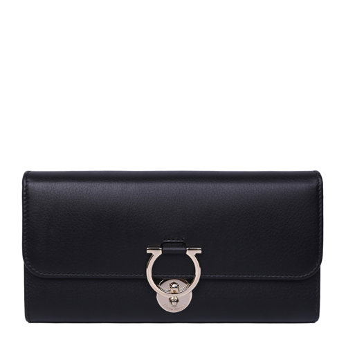 Salvatore Ferragamo/菲拉格慕 女士黑色手拿包女包 22-D184-684197（99新S級(jí)未使用）