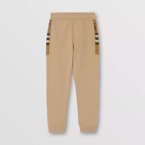  BURBERRY 22年秋冬 男士 格紋裁片棉質(zhì)混紡慢跑褲 80450141