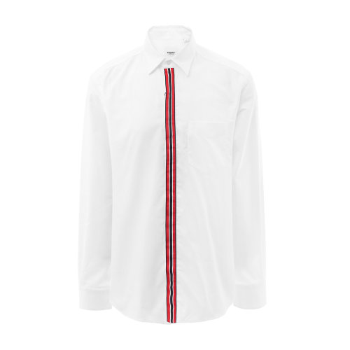 純棉翻領(lǐng)白色男士長袖襯衫 BURBERRY/博柏利 服裝 巴寶莉 長襯 內(nèi)搭瑕疵特賣（陳列痕跡，不影響使用）