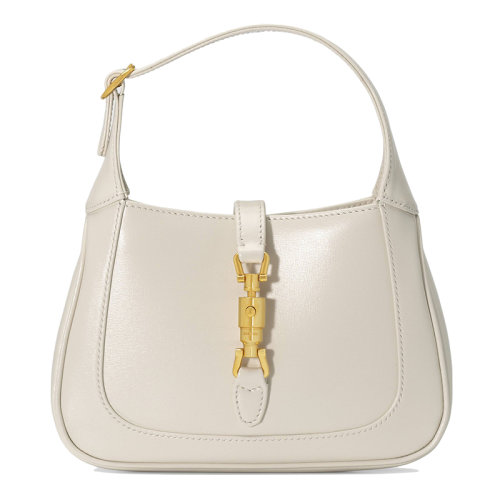 GUCCI/古馳  1961 Jackie系列 白色小牛皮迷你斜跨單肩手提斜跨單肩包