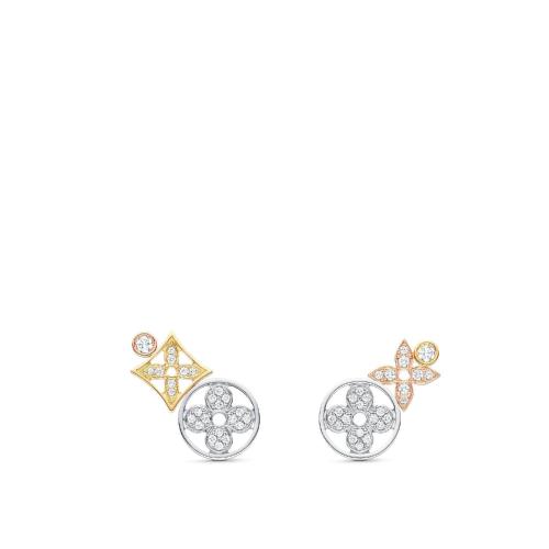  LV路易威登 22年秋冬 女士 耳環 IDYLLE BLOSSOM 1*w*8K 金鉆石耳釘 Q96835 預定商品2-8周發貨
