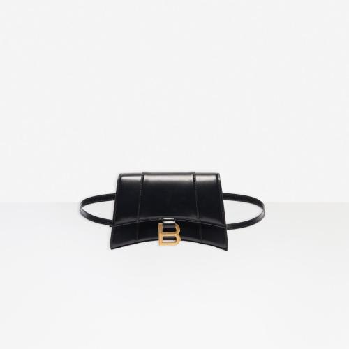  BALENCIAGA巴黎世家 22年秋冬 女士 腰包 Women's Hourglass Small Beltbag in BLACK 6104601Q 預定商品1-3周發貨
