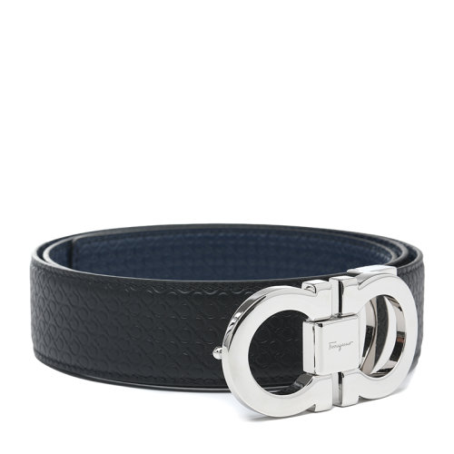 Salvatore Ferragamo/菲拉格慕22年商務簡約壓印牛皮革男士皮帶腰帶67953507