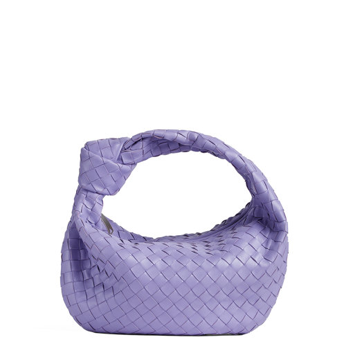 Bottega Veneta/葆蝶家 22新款Teen Jodie系列 女士紫藤色Intrecciato羊皮革編織單肩手提包690225VCPP04214