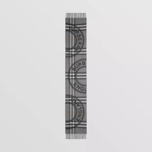  BURBERRY 22年秋冬 女士 蒙太奇印花格紋羊絨圍巾 80611481
