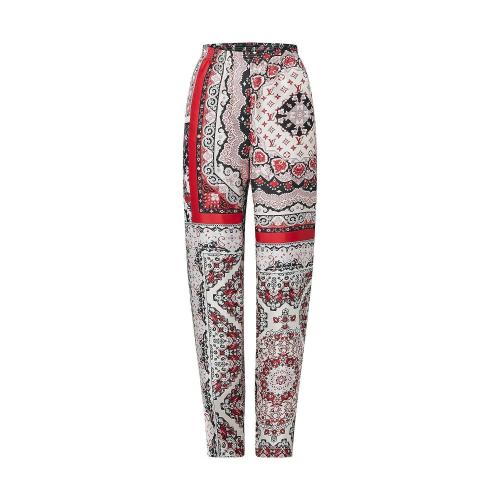  LV路易威登 22年秋冬 女士 休閑褲 PANTALON DE PYJAMA a IMPRIMé BANDANA 1AAJYE 1AAJYF 1AA