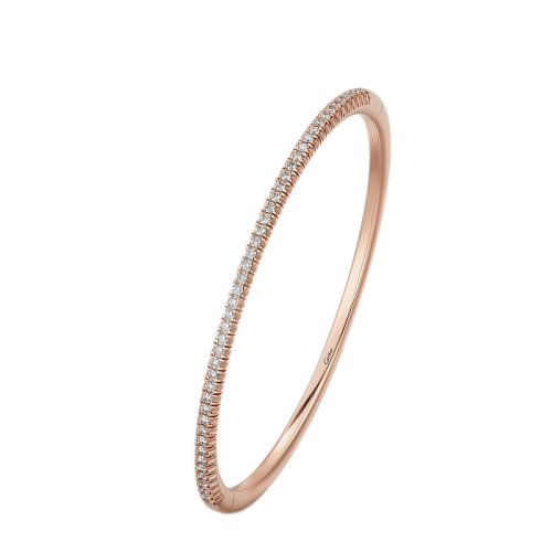 CARTIER/卡地亞 經典ETINCELLE系列 18K金玫瑰金鑲嵌48顆鉆石簡約手鐲B6049817