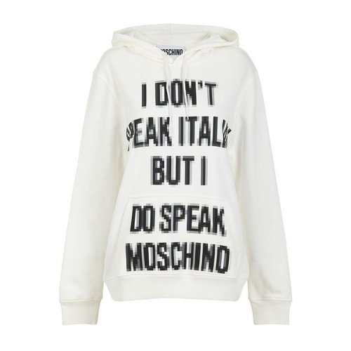 MOSCHINO/莫斯奇諾  女裝 連帽 女士白色棉質衛衣 A177991271002 HKY210468