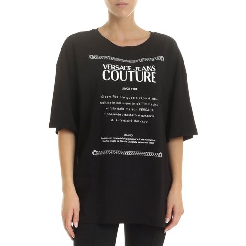  VERSACE JEANS COUTURE 女士印花棉質短袖T恤 B2HUA7BT 30212 899 PLFSX