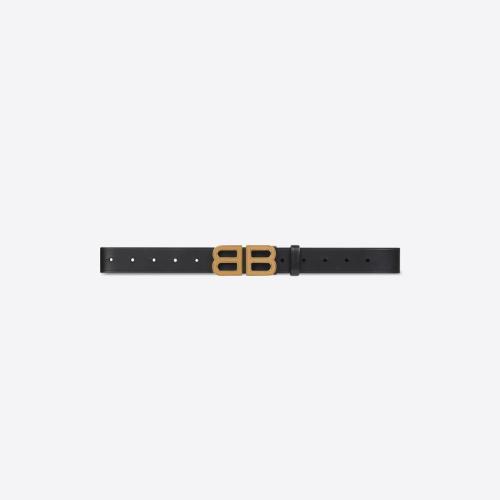  BALENCIAGA巴黎世家 22年秋冬 女士 腰帶 Women's Bb Hourglass Medium Belt in Black 6735231 預定商品1-3周發貨