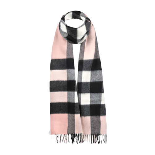 BURBERRY/博柏利 男女通用 中性大號煙熏玫瑰色經典羊絨格紋圍巾圍脖 4031047