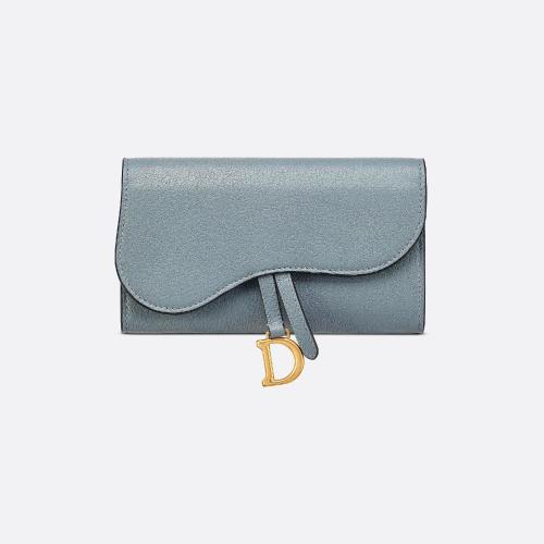  DIOR迪奧 22年秋冬 女士 錢包 Portefeuille slim Saddle S5680CCEH_M81B