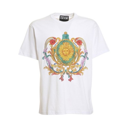  VERSACE JEANS COUTURE 男士印花棉質短袖T恤 72GAHF02 CJ00F 003 PLFSX