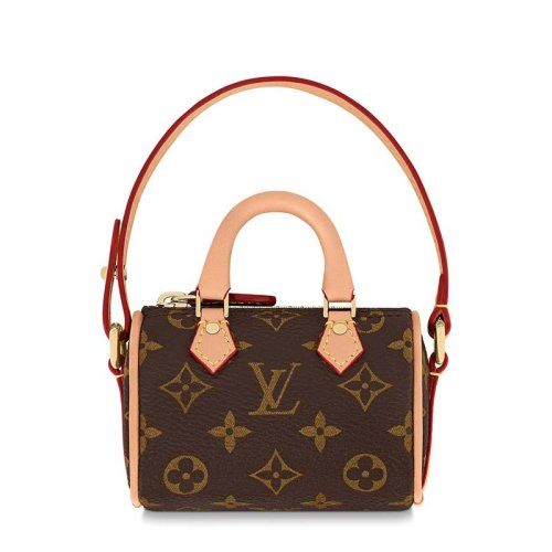 預訂款一個月 Louis Vuitton/路易威登 22年秋冬新款 SPEEDY MONOGRAM系列 男女同款棕色牛皮革老花圖案包飾掛飾M00544