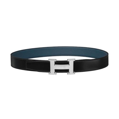  HERMES愛馬仕 22年秋冬 男士 腰帶 Boucle de ceinture H Strie %26 Cuir de ceinture reversibl 預定商品1-3周發貨